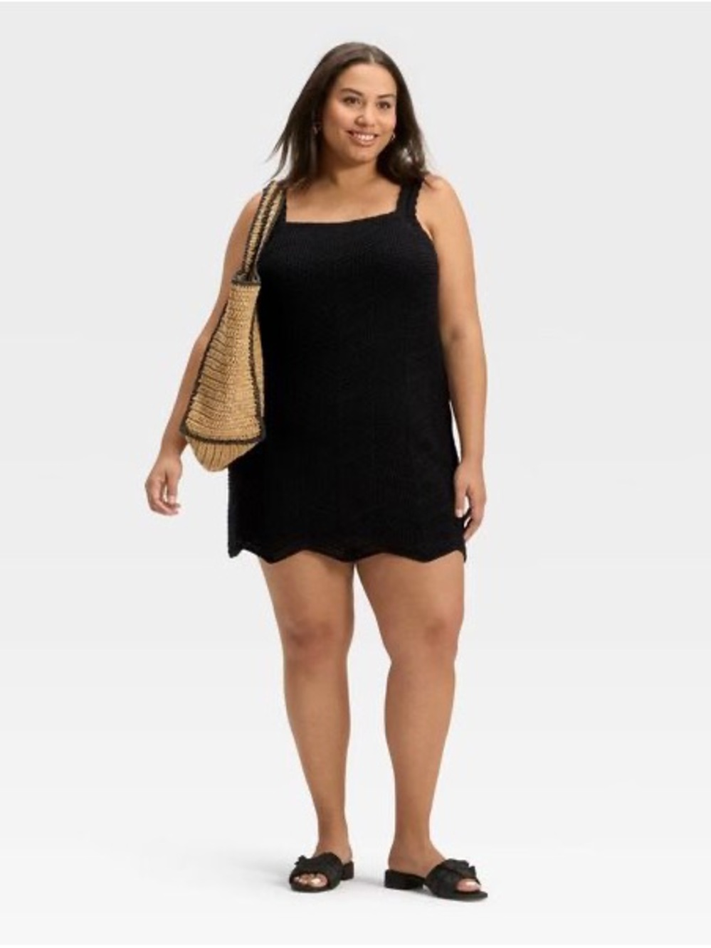 A New Day Women's Crochet Mini Shift Dress